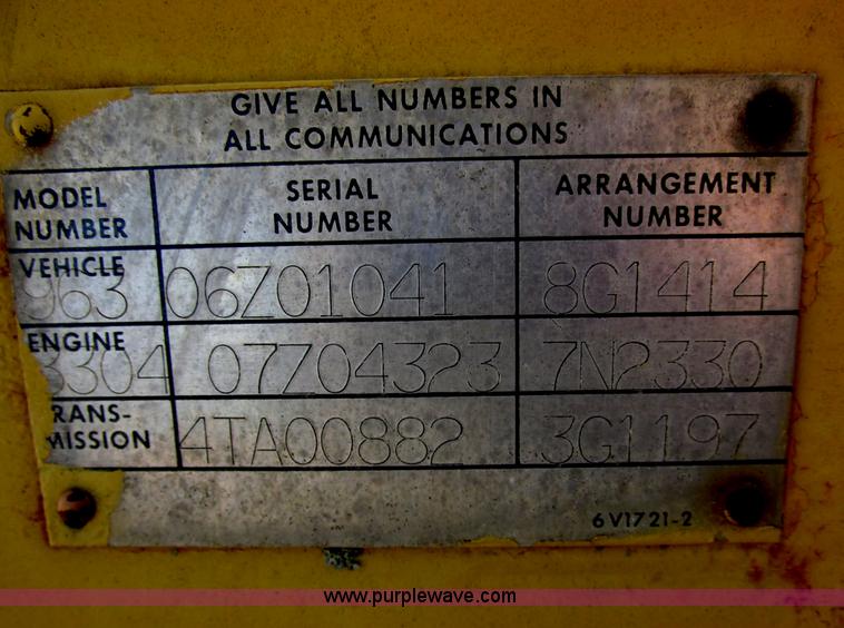 image for item E7429 Caterpillar 963 track loader