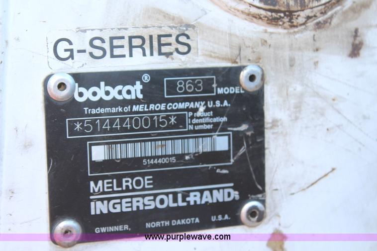 image for item H6801 2002 Bobcat 863 G series skid steer