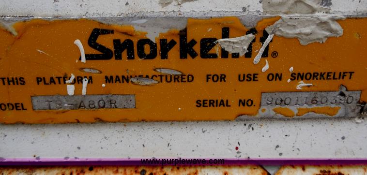 image for item I1263 1990 Snorkel TB-A80R boom lift