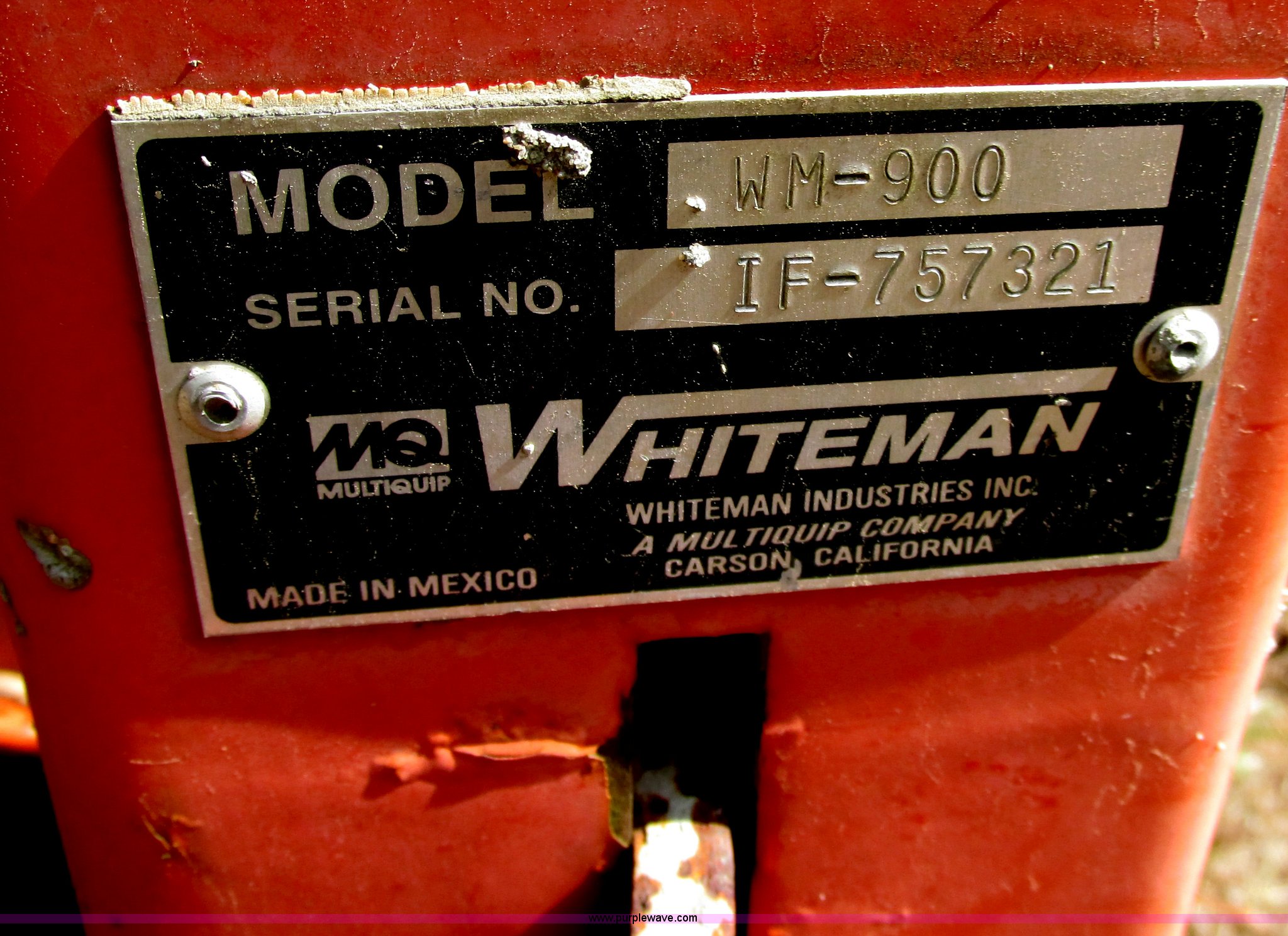 Whiteman WM900 concrete mixer in Villa Ridge, MO Item AN9154 sold Purple Wave