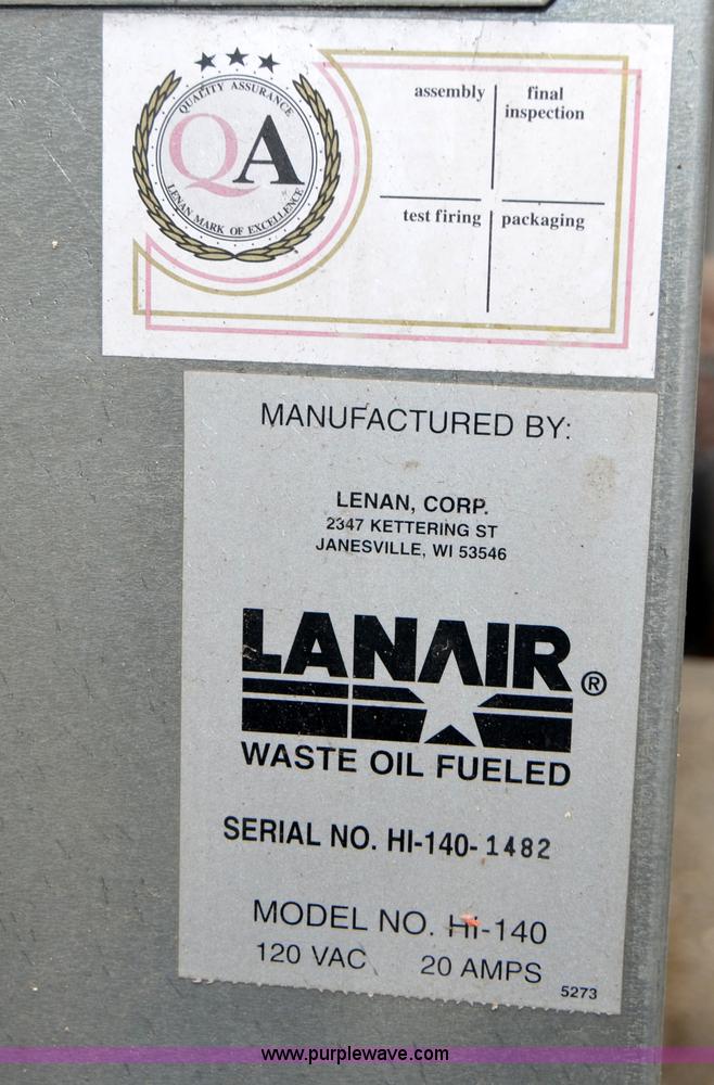 image for item A4949 Lanair HI-140 waste oil heater
