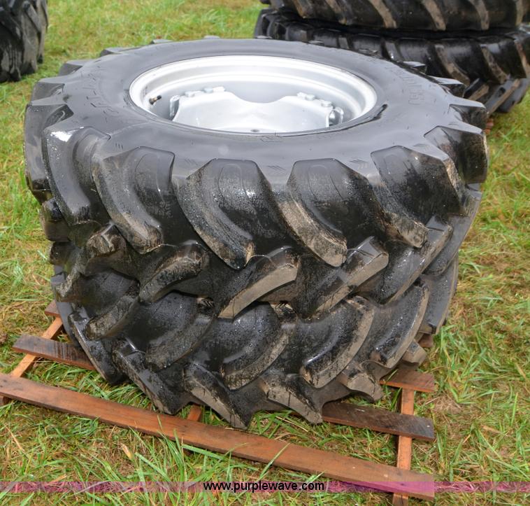 image for item A4955 (2) Galaxy 380/85R24 AgMaster radial 850 wheels and tires