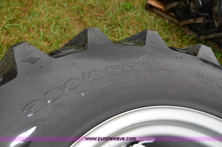 image for item A4955 (2) Galaxy 380/85R24 AgMaster radial 850 wheels and tires