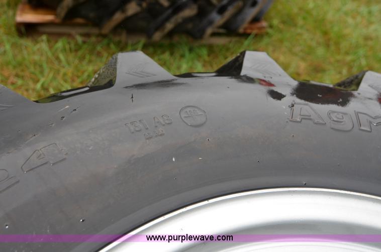 image for item A4955 (2) Galaxy 380/85R24 AgMaster radial 850 wheels and tires