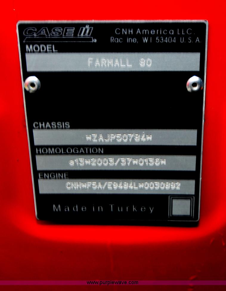 image for item A4959 2010 Case IH Farmall 80 tractor