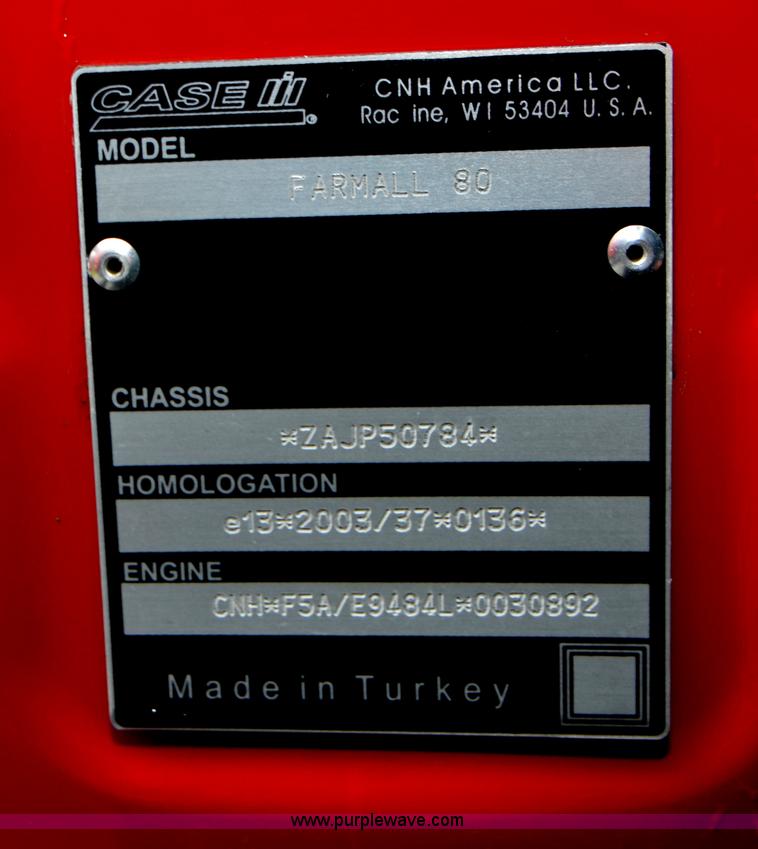 image for item A4959 2010 Case IH Farmall 80 tractor