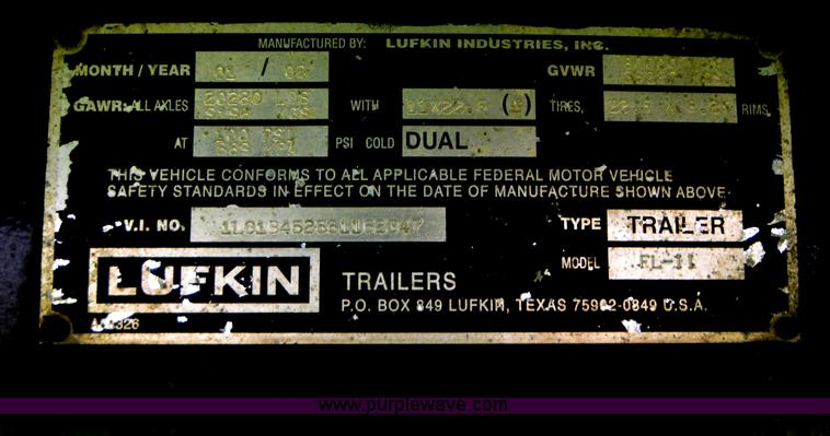 image for item A4976 2006 Lufkin FL-II 46' flatbed trailer