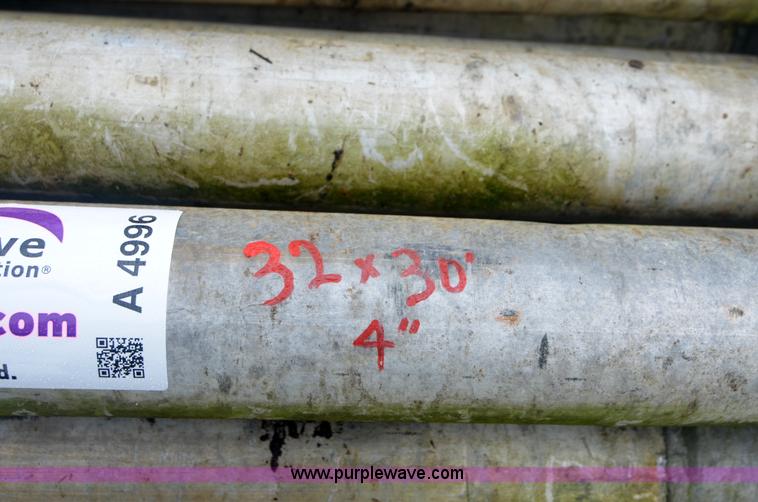 image for item A4996 (32) 30'L x 4" diameter irrigation pipe