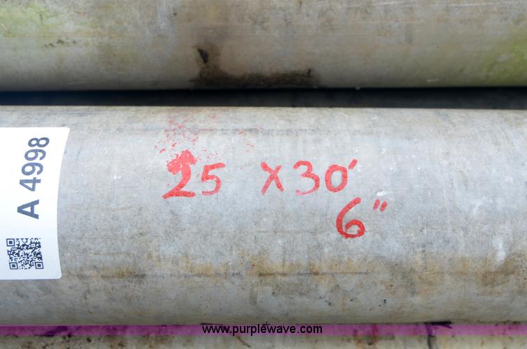 image for item A4998 (25) 30'L x 6" diameter irrigation pipe