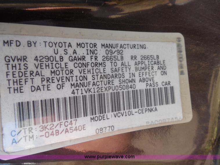 image for item I1275 1993 Toyota Camry