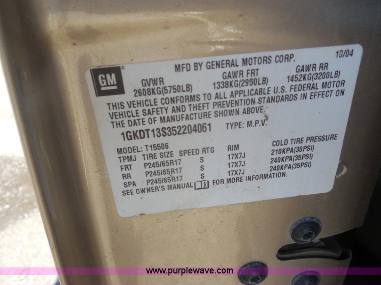 image for item I1283 2005 GMC Envoy SLE SUV