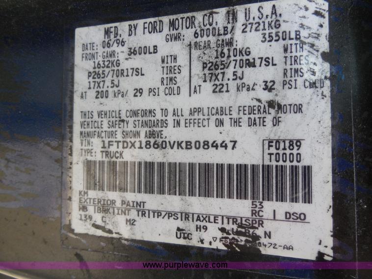 image for item I1296 1996 Ford F150 pickup truck