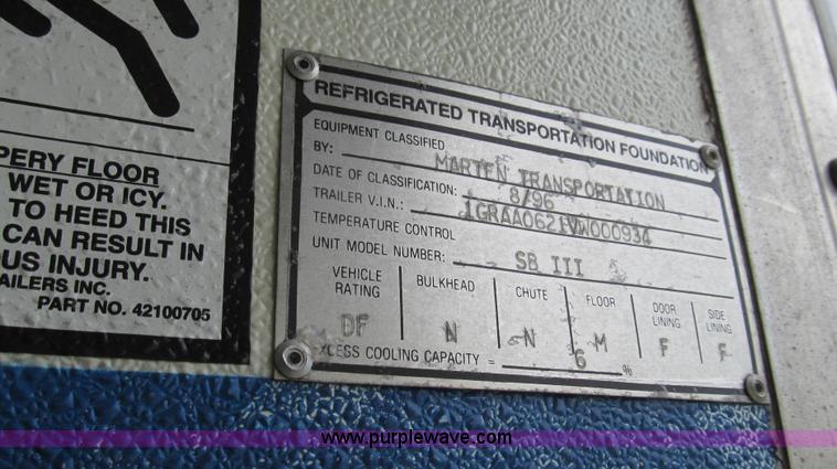 image for item G2160 1997 Great Dane 7811TZ-1W53 reefer trailer