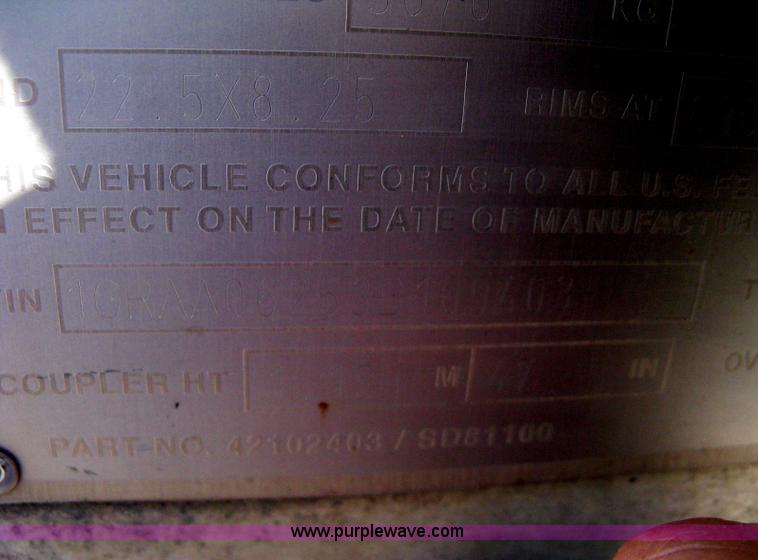 image for item H6271 2003 Great Dane 7311TJWA dry van trailer