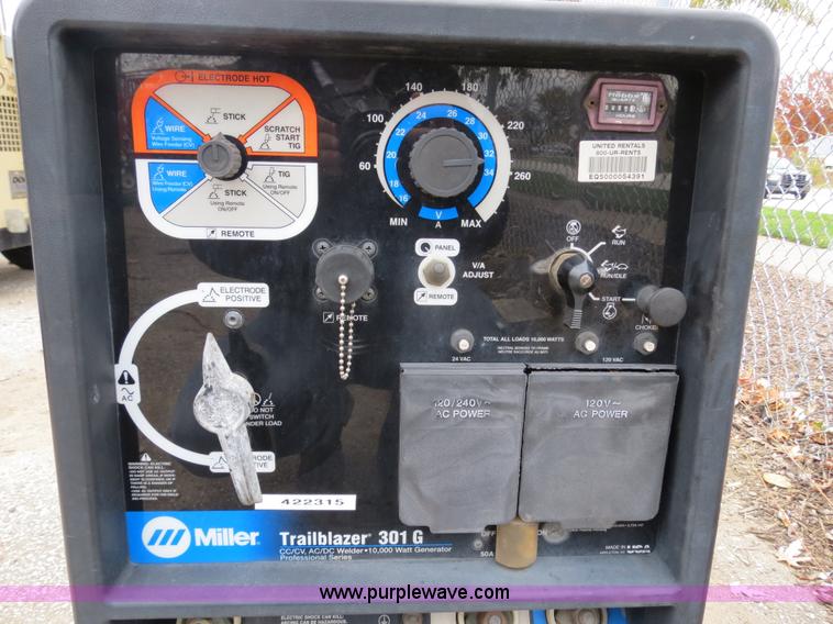 Miller Welders For Sale >> 2002 Miller Trailblazer 301G welder/generator | Item B4776 Miller Welders For Sale >> 2002 Miller Trailblazer 301G welder/generator | Item B4776