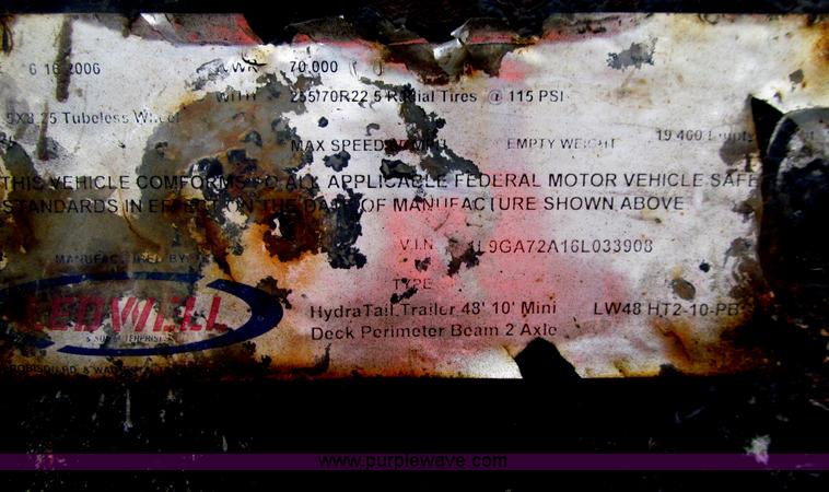 image for item E4622 2006 Ledwell LW48HT2-10-PB Hydratail trailer