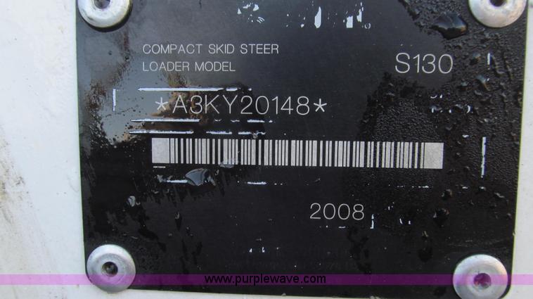 image for item G2167 2008 Bobcat S130 skid steer