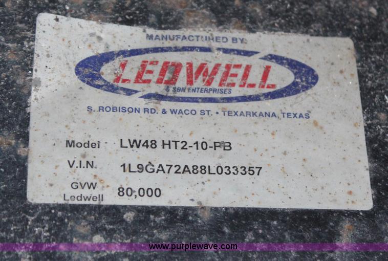 image for item H7955 2008 Ledwell LW48-HT2-10-PB Hydratail tandem axle trailer