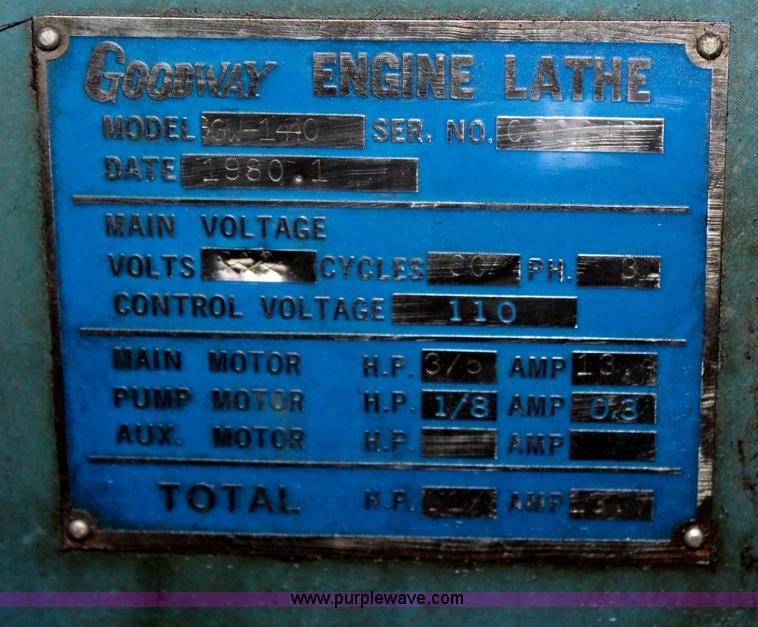 image for item AU9251 1980 Goodway GW1440 lathe