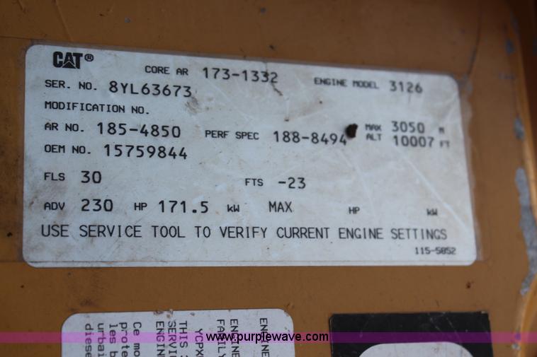 image for item AU9252 Caterpillar 3126 diesel engine