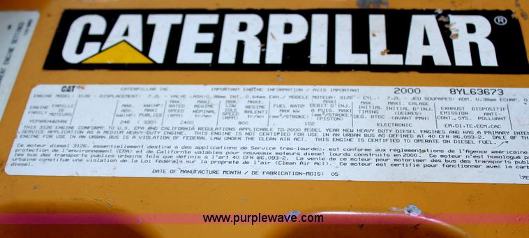 image for item AU9252 Caterpillar 3126 diesel engine