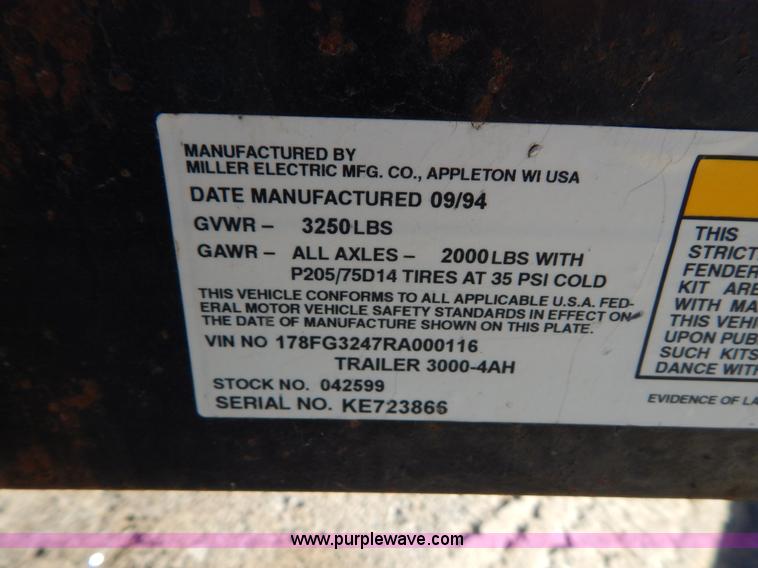 image for item B5953 Miller Air Pak welder/generator