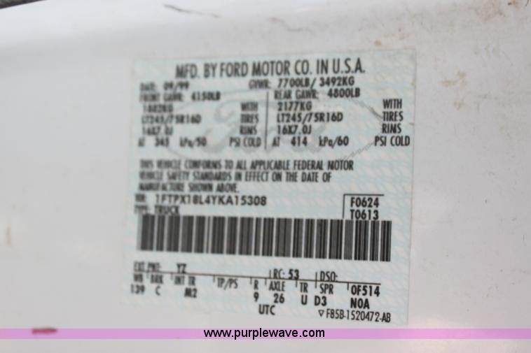 image for item G4158 2000 Ford F150 SuperCab pickup truck