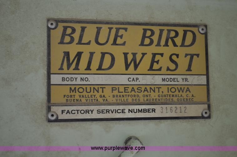 image for item G6178 1978 Ford B600 school bus