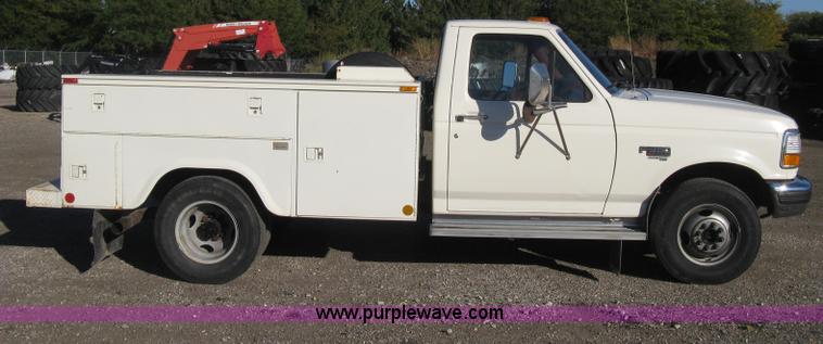 image for item H4490 1996 Ford F350 XLT utility truck