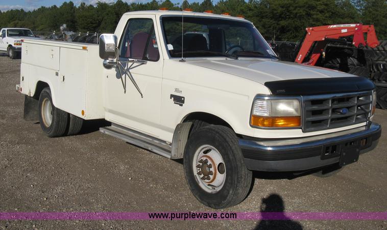 image for item H4491 1996 Ford F350 XLT utility truck