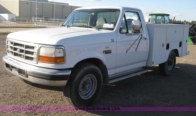 image for item H4492 1997 Ford F350 XLT utility truck