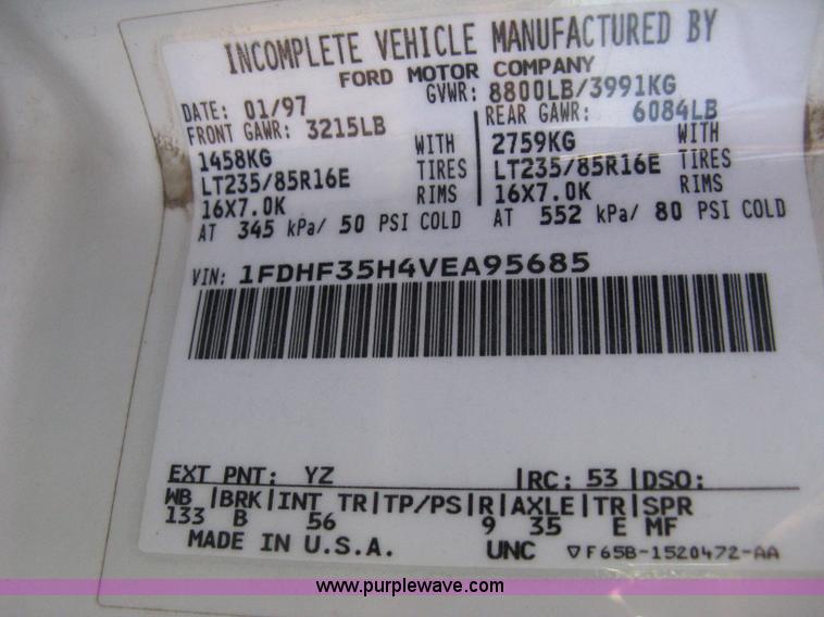 image for item H4492 1997 Ford F350 XLT utility truck