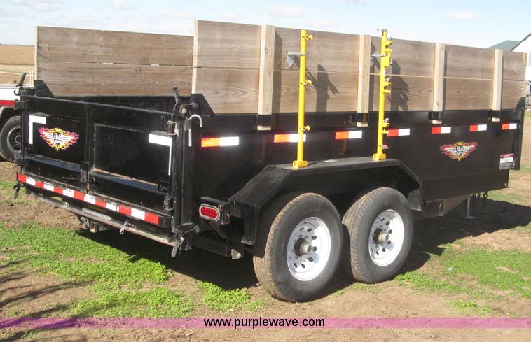 image for item F7162 2012 H&H 14' tandem axle dump trailer