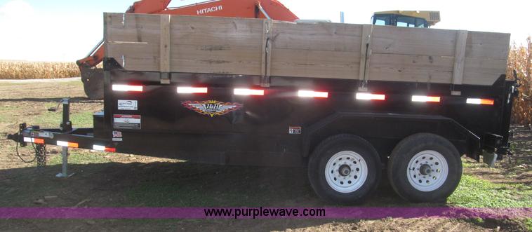 image for item F7162 2012 H&H 14' tandem axle dump trailer
