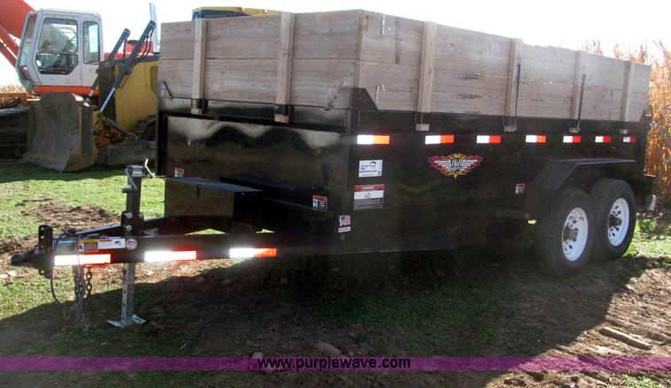 image for item F7162 2012 H&H 14' tandem axle dump trailer