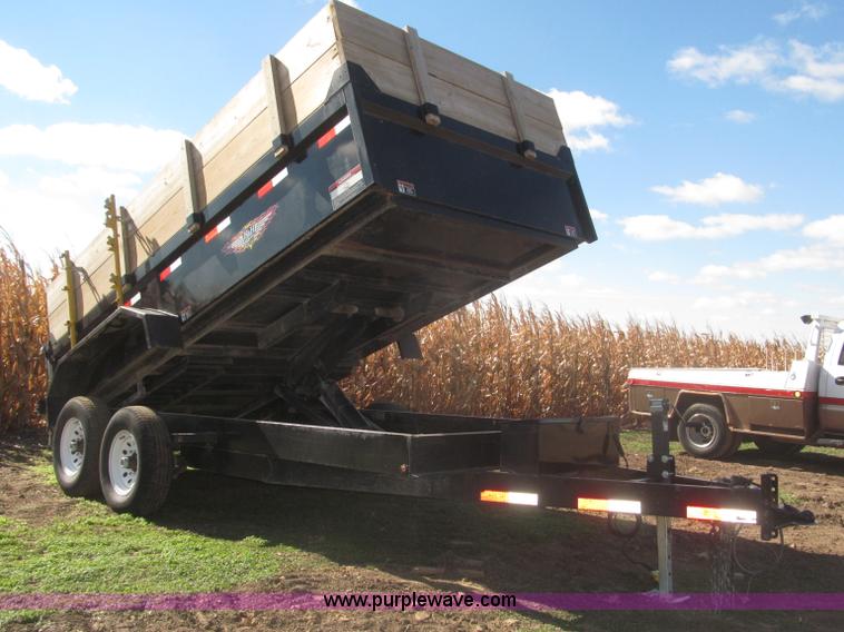 image for item F7162 2012 H&H 14' tandem axle dump trailer
