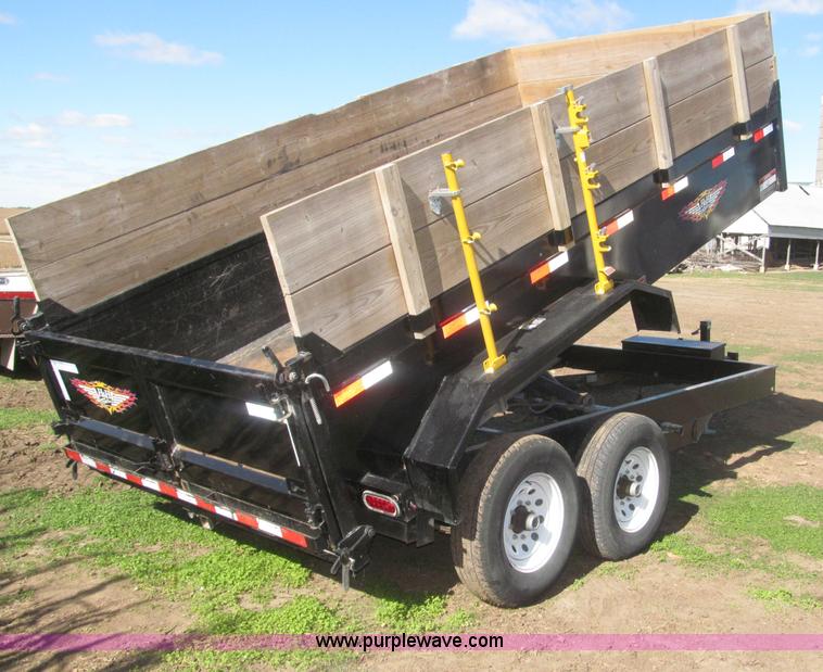 image for item F7162 2012 H&H 14' tandem axle dump trailer
