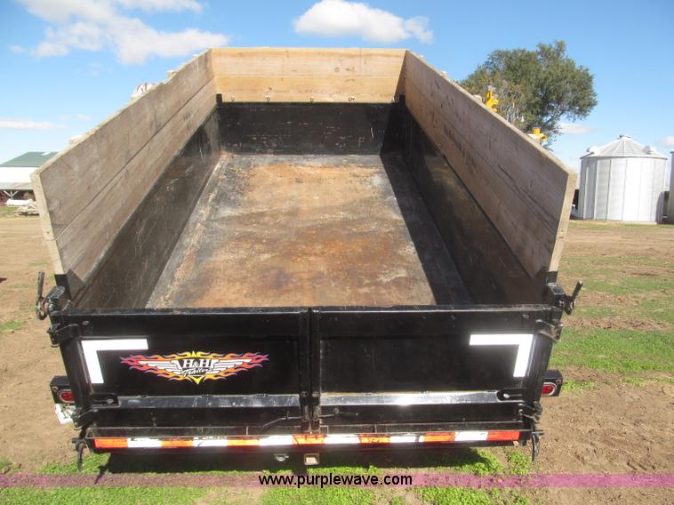 image for item F7162 2012 H&H 14' tandem axle dump trailer