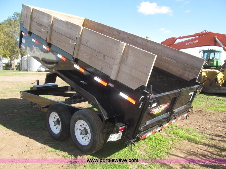 image for item F7162 2012 H&H 14' tandem axle dump trailer