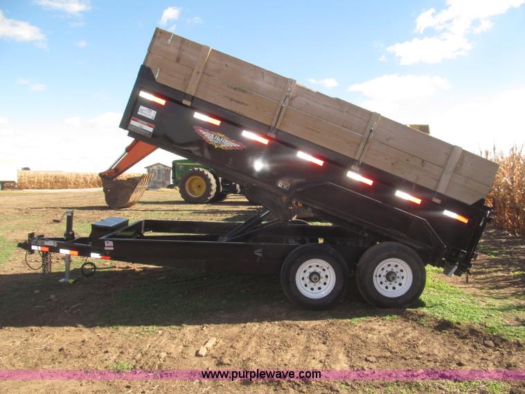 image for item F7162 2012 H&H 14' tandem axle dump trailer