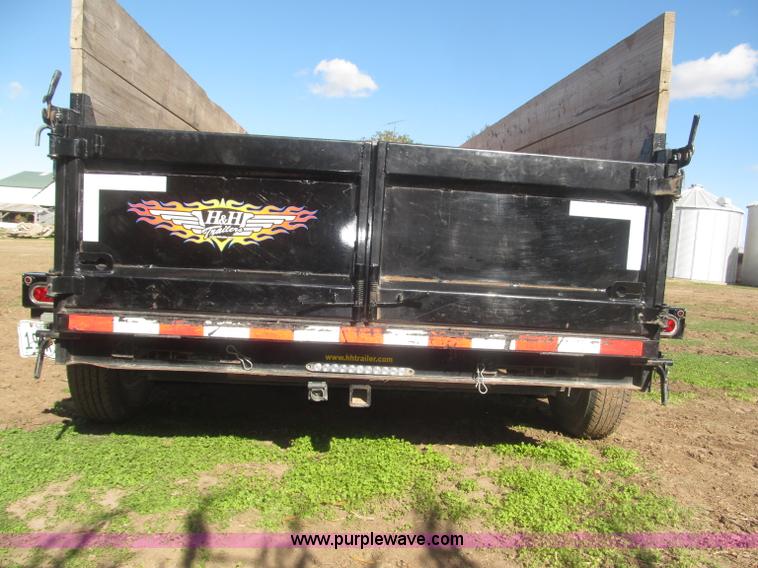 image for item F7162 2012 H&H 14' tandem axle dump trailer