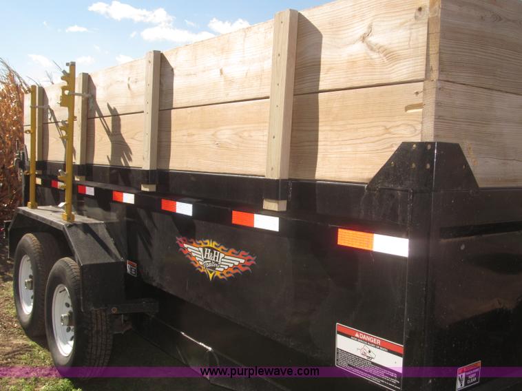 image for item F7162 2012 H&H 14' tandem axle dump trailer