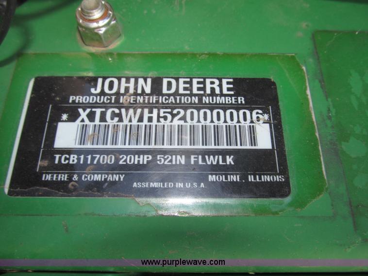 image for item F7163 John Deere WH52A lawn mower