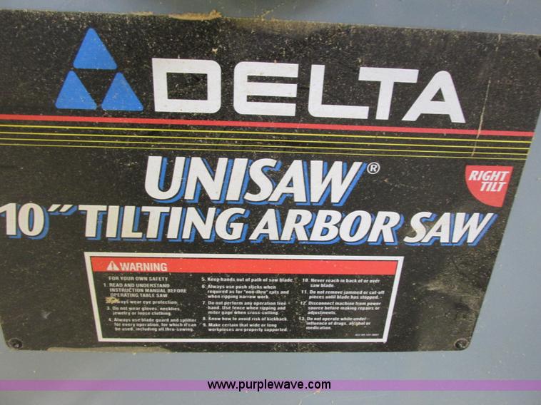 image for item G8935 Delta Unisaw table saw