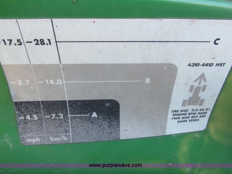 image for item G8943 John Deere 4310 tractor