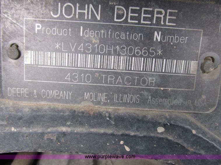 image for item G8943 John Deere 4310 tractor
