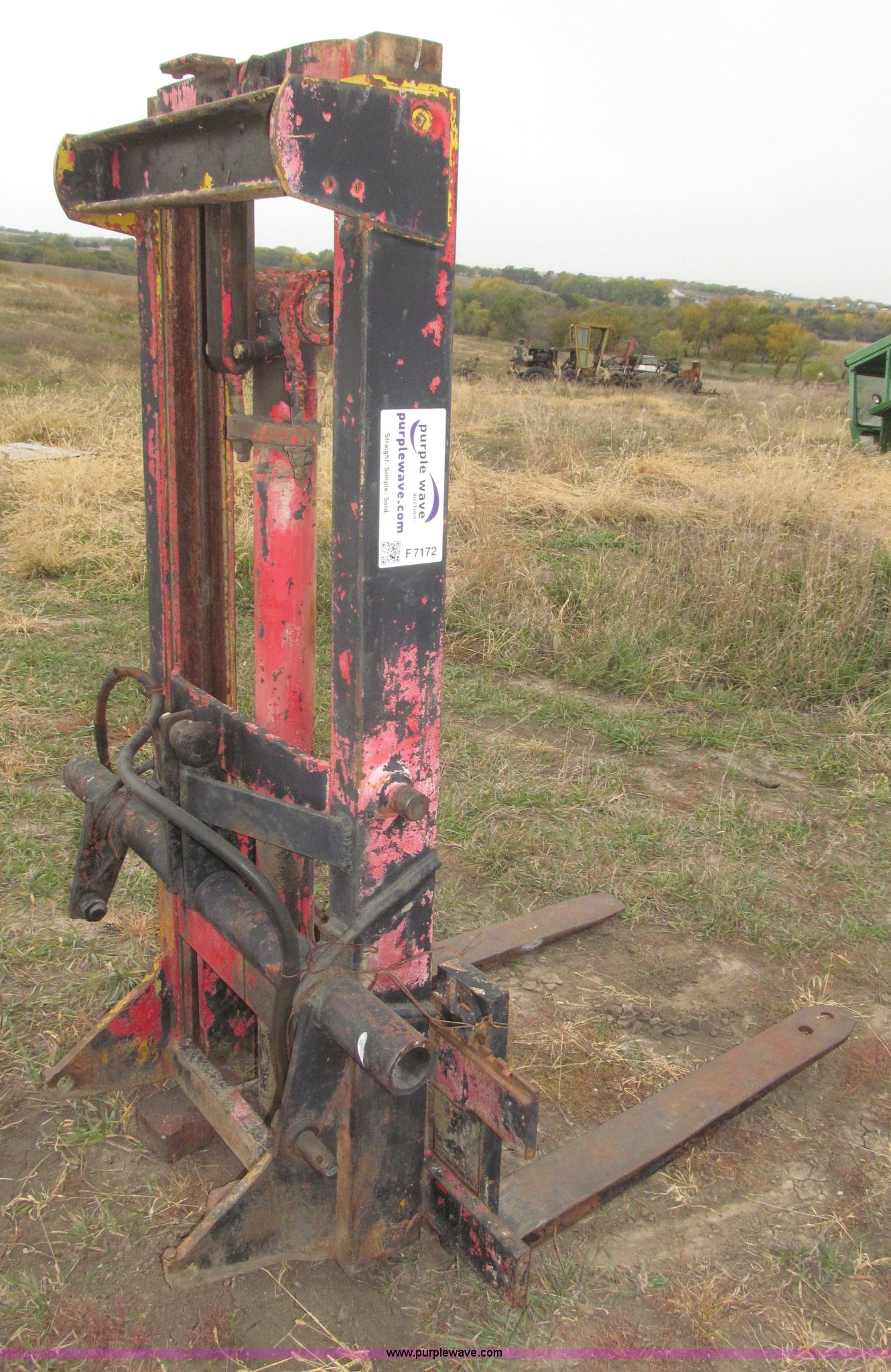 Three point forklift attachment in Eagle, NE Item F7172 sold Purple