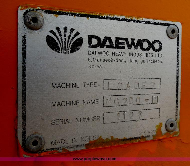 image for item F3251 Daewoo Mega 200III articulated wheel loader