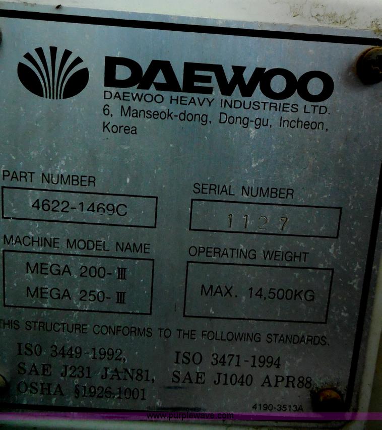 image for item F3251 Daewoo Mega 200III articulated wheel loader