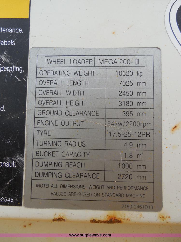 image for item F3251 Daewoo Mega 200III articulated wheel loader